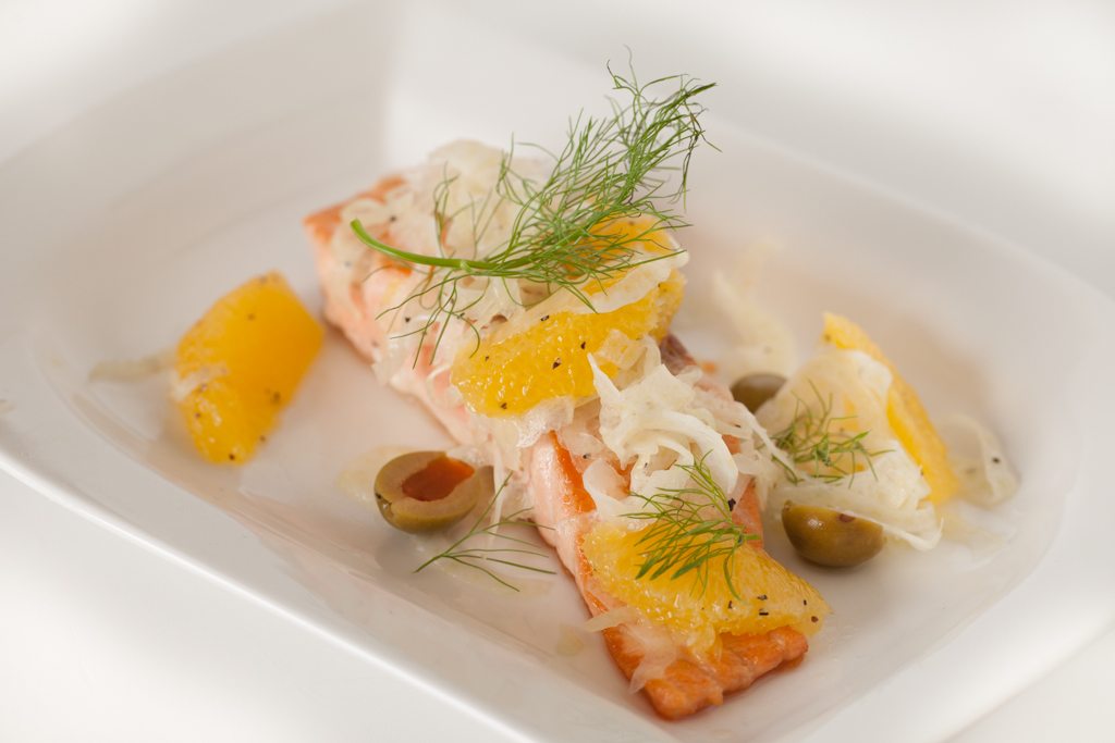 Seared Salmon with Oranges and Fennel Recipe