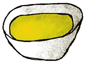 bowl of dashi illustration
