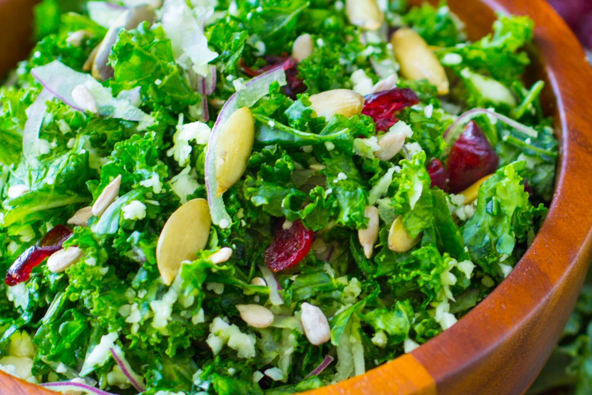 Kale Salad with Grated Cauliflower Recipe [video]