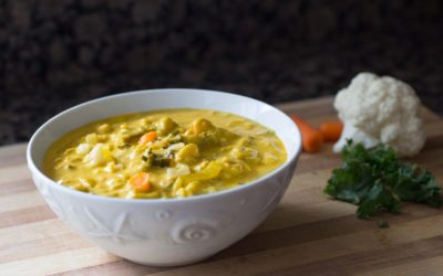 Dr. Fuhrman’s Golden Austrian Cauliflower Cream Soup Recipe (video) | Nutritarian | Vegan