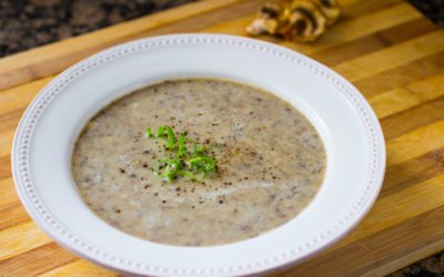 Easy Vegan Cream of Mushroom Soup Recipe (video) | Nutritarian | Dairy-Free